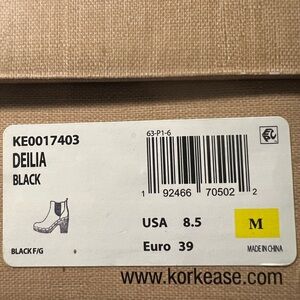 Kork-Ease Delia Sleek Black Leather Boots